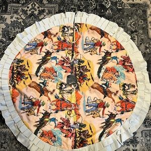 Vintage Cowboy Print Tree Skirt